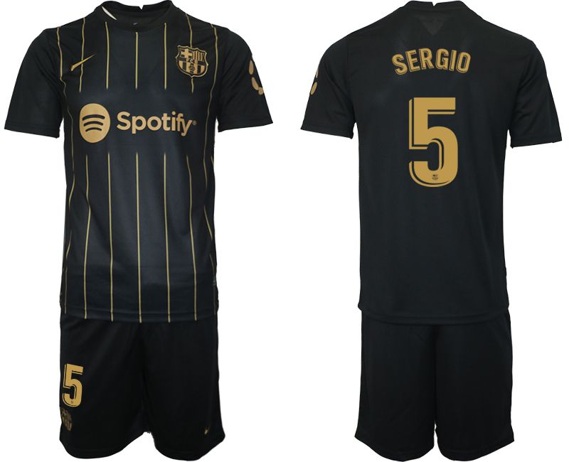 Men 2022-2023 Club Barcelona Black away #5 Soccer Jersey->customized soccer jersey->Custom Jersey